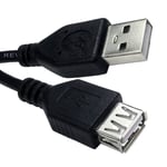 1m USB EXTENSION Male to Female PC Laptop Printer High Speed Cable Black USB 2.0