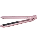 YUYAXAF Thermostatic Large hair straightener, curling iron, straight hair female dual-use straight plate clamp Antiscalding, Pink