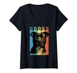 The Funny Staffordshire Bull Terrier Boss Mom Dad Dog Lover V-Neck T-Shirt