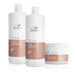 Wella Professionals Fusion Shampoing, Après-Shampoing et Masque Réparation Intense pour Cheveux Abîmés jusqu'à 95% plus Résistants à la Casse 1L + 1L + 500 ml