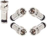 5Pcs BNC Compression Coaxial RG59 Cable Male Connector for CCTV Camera