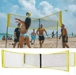 4-Sided Volleyball Net Outdoor Yard Beach Volleyball Net Portable Four Square Cross Volleyball Net Standard Volleyball Net Sports Equipment Sports Supplies for Backyard Schoolyard Beach(No Pole)
