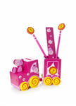Mousehouse Pink Hippo Train Children's Pen Pot Holder & Stationery Set for Girls