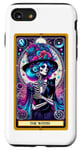 Coque pour iPhone SE (2020) / 7 / 8 Witch Black Cat Tarot Carte Squelette Skelly Magic Spell Wicca