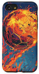 iPhone SE (2020) / 7 / 8 Burning Football Soccer Ball Sports Flame Graphic Case