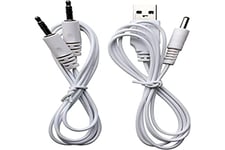 Musicman 4118 Câble de recharge USB/Câble jack pour Station d'accueil Blanc