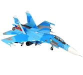 X-Toy Military Fighter Model, 1/72 Scale Su-27UB Flankerc Russian Air Force Alloy Model, Adult Collectibles And Gifts, 12.2Inch X 8.3Inch