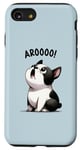Coque pour iPhone SE (2020) / 7 / 8 Adorable chien Boston Terrier Arooo hurlant pour les amoureux des chiots