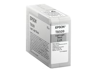 Epson T8509 - 80 ml - noir clair - originale - cartouche d'encre - pour SureColor P800, P800 Designer Edition, SC-P800