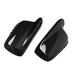 ZHAOOP Rearview Mirror Pair Rear View Mirror Covers Side Mirror Caps ，For ，For-BMW E46 3-Series E65 E66 E67 7-Series 745I 750I Gloss Black (Color : Black)-Black