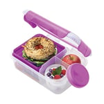 Smash Bento Lunch Box, Grape, 1.6 Liter Capacity