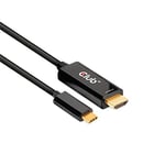 Club 3D 4K 60Hz HDMI to USB Type C Video Cable HDMI 2.0 (Male) to USB Type C (Male) Active Monitor Converter 1.8m/6 Feet CAC-1334