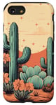 Coque pour iPhone SE (2020) / 7 / 8 Cactus étoiles et lune Boho mignon western