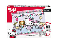 Nathan - Puzzle Enfant - 100 pièces - Hello Kitty et ses amis - Fille ou garçon dès 6 ans - Puzzle de qualité supérieure - Carton épais et résistant - Party - 86773