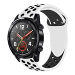 Huawei Watch GT armband i silikonstål - Svart / Vit