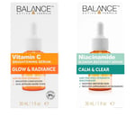 Balance Niacinamide Blemish Recovery & Vitamin C Brightening Serum 30 ml Bundle