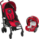 Chicco Liteway Plus Travel Stroller with Infant Seat Group 0+up to 15kgs - Red