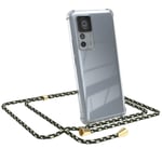 For Xiaomi 12T/12T Pro Phone Case To Sling On Chain Cord Green Camouflage