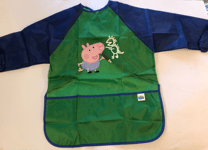 Peppa Pig Family Blue & Green Apron GEORGE, for Children when painting 43x55cm