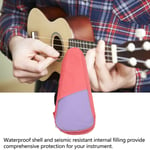 (Pink Purple) Ukulele Case Oxford Cloth Backpack With Padded Large Capacity