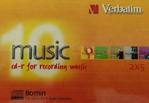Verbatim CD-R 80 Min 43365 10 PACK COLOR Audio Music CDR Recordable Disc NEW 