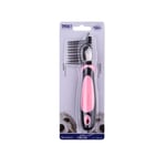 Dog hair brush Brush Shedding Trimmer For Dog Cat Pet Safe Edges Tangles And Matted Hair Cutter Rake Remover Comb Grooming Tool Around18Cm Pink