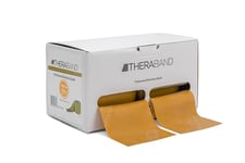 TheraBand Profesional Resistance Band, 45 m, Gold Max Strength Elite Latex Professional Elastic Bands For Upper and Lower Body Exercise, Physical Therapy, Pilates, & Rehab, Dispenser Box, 20180