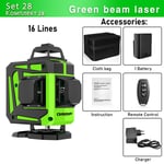 niveau Laser à faisceau vert 16/12 lignes autonivelant,projection horizontale et verticale à 360 °,Super puissant - Type IE16CJ