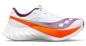 Chaussures de Running Femme Saucony Endorphin Pro 4 Blanc Violet Orange