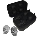 Non-Stick silikonbricka för iskuber - Skull Design Plats 4 st.