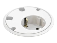 Kondator Powerdot Fixed Level Unit - Ytmonterat Uttag - Försänkt Montering - Ström - Vit