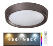 Rabalux - LED RGB himmennettävä kattovalaisin LED / 24W / 230V + kaukosäädin 3000-6000K