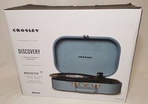 Crosley Discovery Glacier Portable Vinyl Record Turntable Bluetooth Speakers