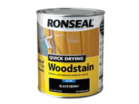 Ronseal Quick Drying Woodstain Satin Ebony 750ml RSLQDWSE750