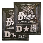2x Double Dragon D Star Turbo Yeast 25L Extreme Purity Homebrew Vodka Moonshine