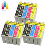 15 Ink Cartridges (set + Bk) For Epson Workforce Wf-2520nf Wf-2630wf Wf-2750dwf