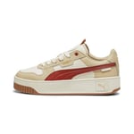 PUMA Femme Carina Street Lux Sneaker, Alpine Snow-Mars Red-Toasted Almond, 36 EU
