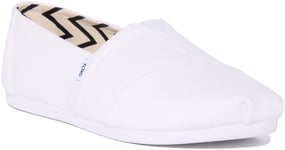 Toms Alpargata Recycled Cotton Espadrille Shoes White Womens Size 3 - 8