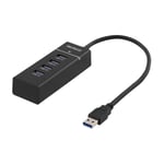 DELTACO USB-HUB - SVART