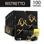 L'OR 100 Nespresso* Compatible Capsules Ristretto (10 Packs, 100 Coffee Pods)