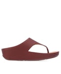 Fitflop Womenss Fit Flop Shuv Leather Toe-Post Sandals in Plum - Purple Leather (archived) - Size UK 9