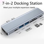 USB C Hub 7 in 2 for MacBook Air Pro M1, USB C Adapter with 4K HDMI, USB 3.0