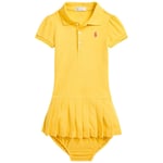 Ralph Lauren Logo Baby-klänning Chrome Yellow | Gul | 3 months