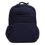 Vera Bradley Women's Cotton XL Campus Backpack, Classic Navy - Recycled Cotton, One Size