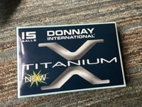 DONNAY INTERNATIONAL TITANIUM GOLF BALLS - 15 BALLS - Brand New - U.K.
