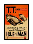 Wee Blue Coo Ad Motorbike Bikes Isle Of Man Tt Races 1967 Framed Art Print Picture F12X119