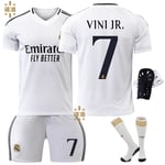 2425 Real Madrid Hemtröja Set 7 VINICIUS JUNIOR Jersey XS 7 VINICIUS JR