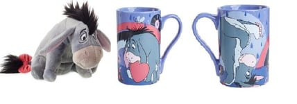 Disney Store Mug and Soft Toy Eeyore Mini Bean Bag Winnie the Pooh friend