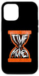 Coque pour iPhone 15 Pro Time Is Money Drip Dunk Motif Halloween Orange Noir
