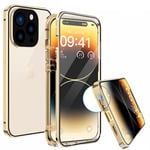 FLOVEME Magnetiskt Fullskyddsskal - Premium Skydd för iPhone 16 Pro Max Guld